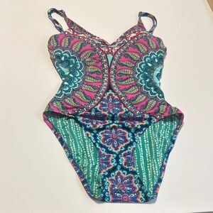 Vera Bradley Lake I Care Scoop Back One Piece Suit Size Small